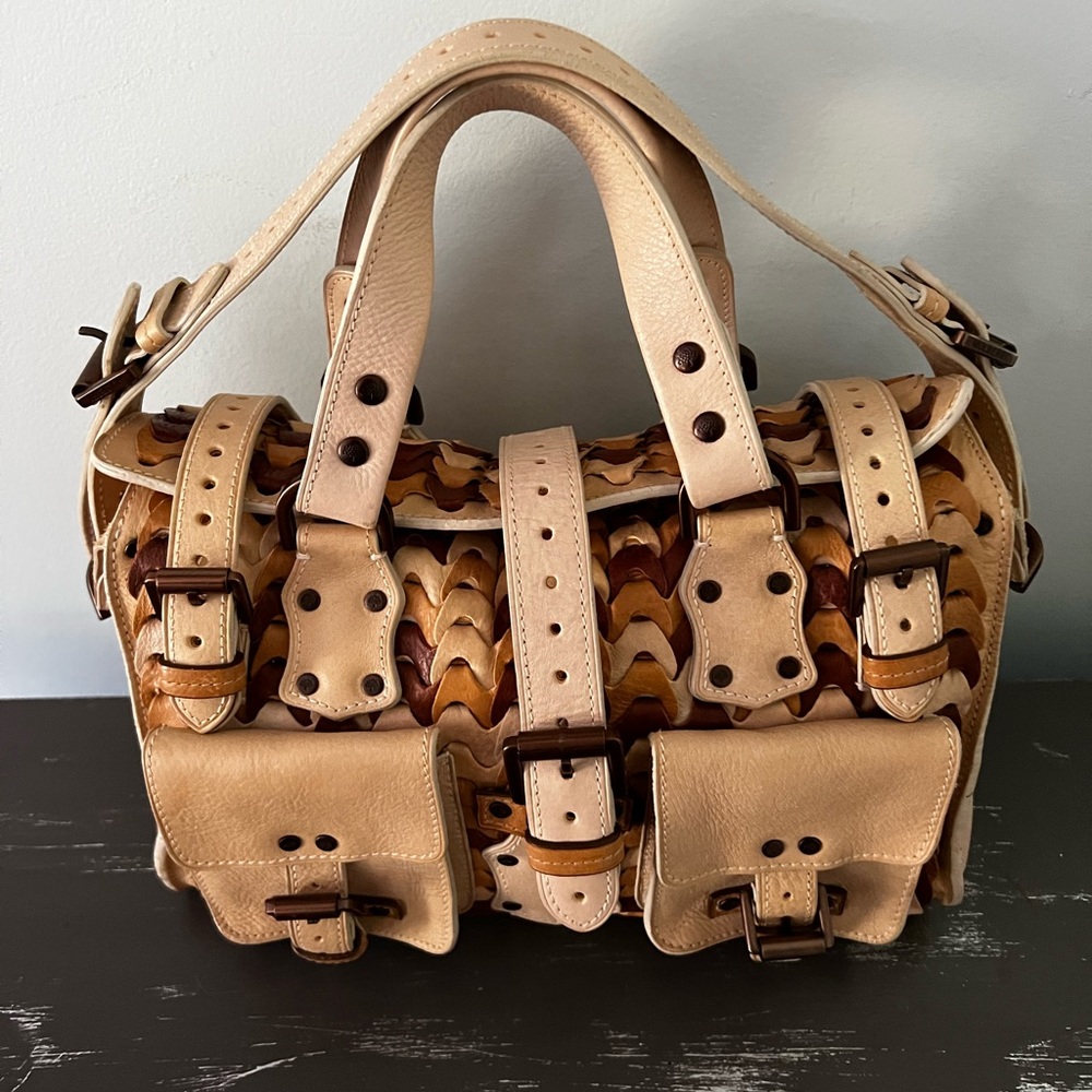 Limited edition weaved leather Mulberry Roxanne